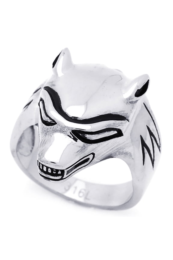 Men's 26MM Stainless Steel Wolf Ring For Men (Size 9 to 15)