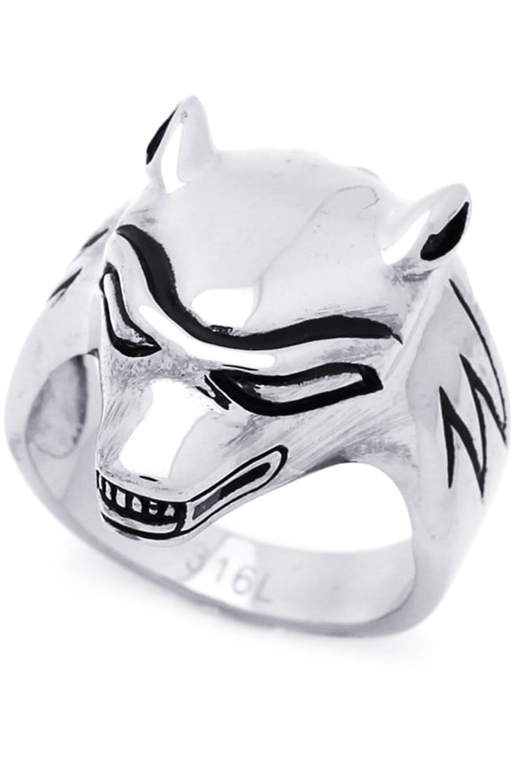 Men's 26MM Stainless Steel Wolf Ring For Men (Size 9 to 15)