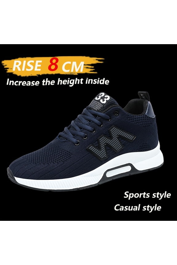 Men's 3.15inch Platform Height Increase Sneakers - Breathable Low-Top Sneakers with Cushioning Lift for, Gym, - - Wearable for Tall (Casual &)