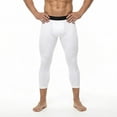 thumbnail image 1 of Men's 3/4 Compression Pants Capri Workout Gym Tights Athletic Sports Baselayer Leggings Running Basketball Fitness Training Quick Dry Activewear, 1 of 8
