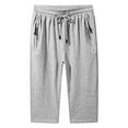 thumbnail image 1 of Men's 3/4 Jogger Pants - Drawstring Elastic Waist, Zipper Pockets - Cotton Spandex Blend for Gym, Running, and Outdoor Activities, 1 of 2