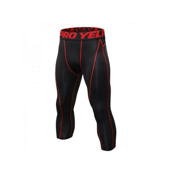 Men's 3/4 Leggings Fitness Compression Sports Tights Pants For Jogging Running