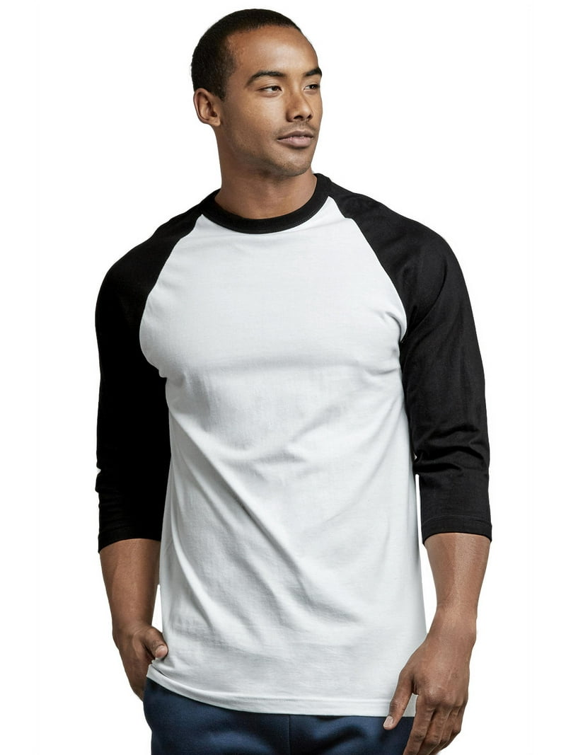 Men's 3/4 Sleeve Casual Raglan Jersey Baseball Tee Shirt (2XL