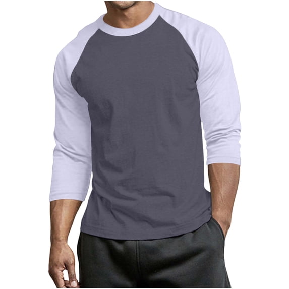 Men's 3/4 Sleeve Tshirts Summer Casual Raglan Jersey Baseball Tee Shirt