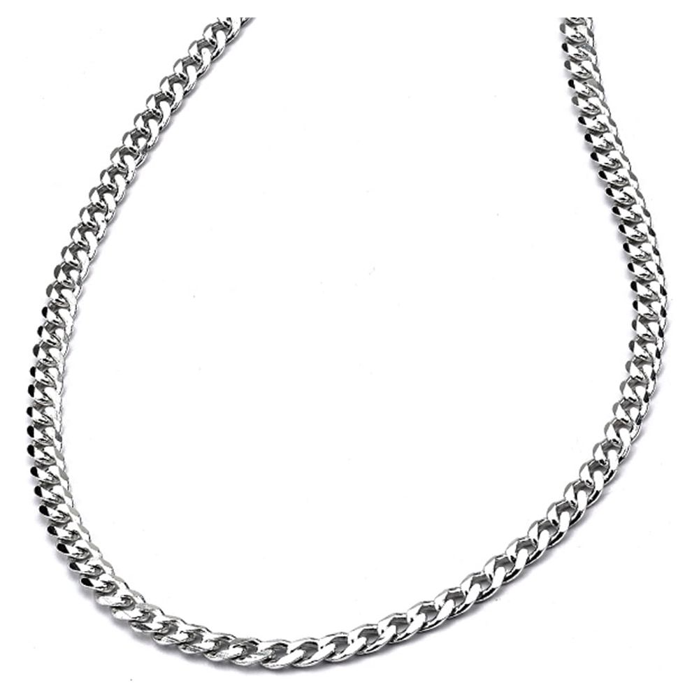 Hermah 3/5/7/9/11mm 16"30" Stainless Steel Silver Tone Chain Cuban