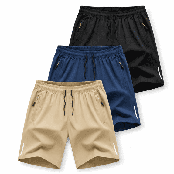 Men’s 3‑Pack Athletic Compression Shorts, Quick‑Dry Breathable Stretch Tight Shorts for Running Gym Training