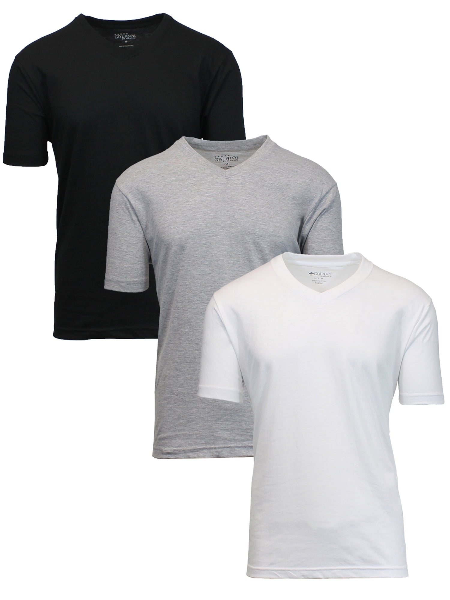 Men's 3-Pack Classic V-Neck Tee (S-5XL) - Walmart.com