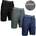 thumbnail image 1 of Men's 3-Pack Cotton Stretch Ripstop Cargo Shorts With Belt (Size - 32-42), 1 of 7
