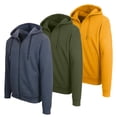 thumbnail image 1 of Men’s 3-Pack Fleece-Lined Zip-Up Hoodies – Warm Cotton Blend, Modern Fit Sweatshirts, 1 of 4
