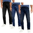 thumbnail image 1 of Men's 3-Pack Flex Stretch Slim Straight Jeans with 5 Pocket (Sizes, 30-42), 1 of 5