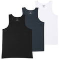 thumbnail image 1 of Men's 3-Pack Micro Waffle Knit Heavyweight Sleeveless Tank Top (S-3XL), 1 of 7