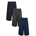 thumbnail image 1 of Men's 3 Pack Performance Athletic Shorts with Elastic Waistband and Side Pockets, 1 of 6