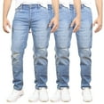 thumbnail image 1 of Men's 3-Pack Stretch Ripped Jeans - Denim Look with Flexibility & Comfort (Sizes: 30-42), 1 of 5