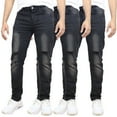 thumbnail image 1 of Men's 3-Pack Stretch Ripped Jeans - Denim Look with Flexibility & Comfort (Sizes: 30-42), 1 of 5