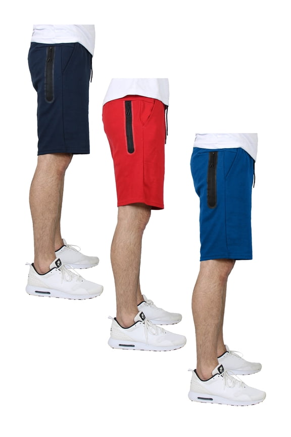 Men's 3-Pack Tech Fleece Performance Active Jogger Shorts