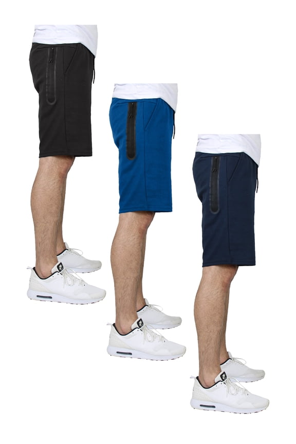 Men's 3-Pack Tech Fleece Performance Active Jogger Shorts