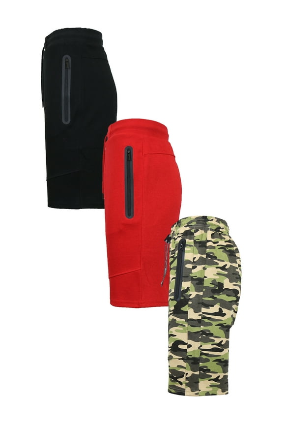 Men's 3-Pack Tech Fleece Performance Active Jogger Shorts