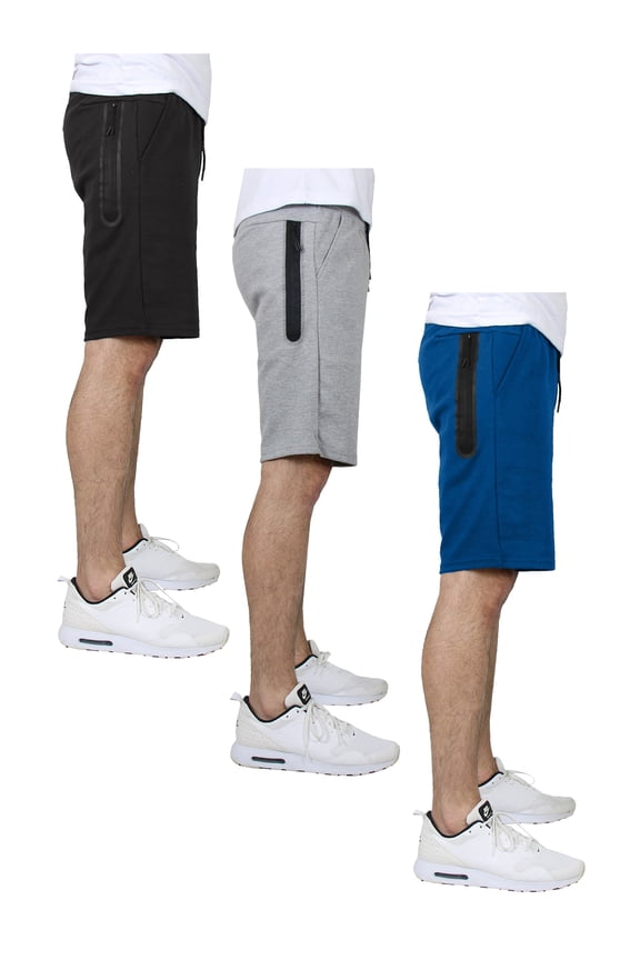 Men's 3-Pack Tech Fleece Performance Active Jogger Shorts