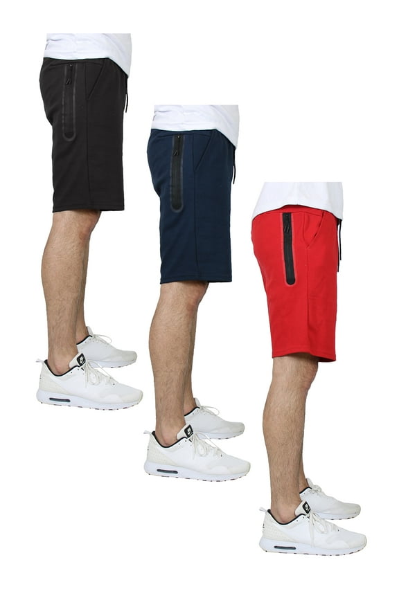 Men's 3-Pack Tech Fleece Performance Active Jogger Shorts