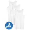 thumbnail image 1 of Men's 3 Pack White Ribbed Tank Tops A-Shirt Tank From American Casual, 1 of 4