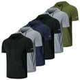 thumbnail image 1 of Men's 3 Pack Workout Shirts Dry Fit Moisture Wicking Short Sleeve Mesh Athletic T-Shirts with Hoods, 1 of 8