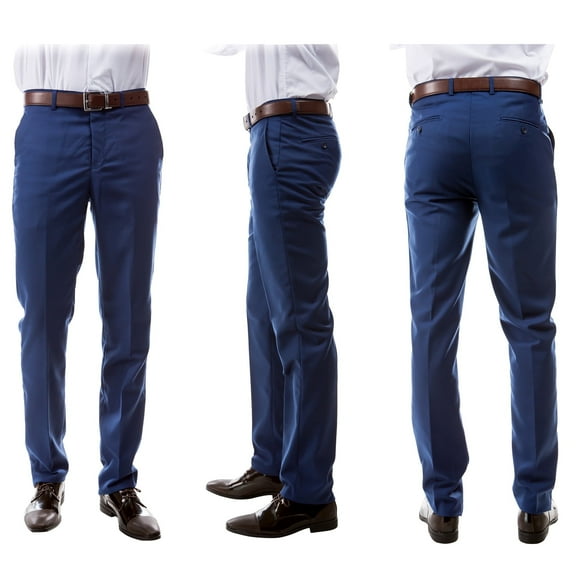 Men's 3-Pack of Blue Dress Pants by Azzuro