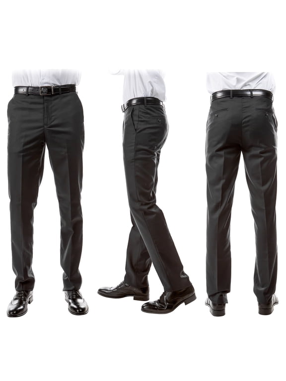 Men's 3-Pack of Charcoal Dress Pants by Azzuro