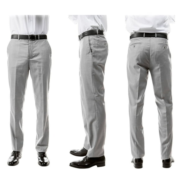 Men's 3-Pack of Light Grey Dress Pants by Azzuro