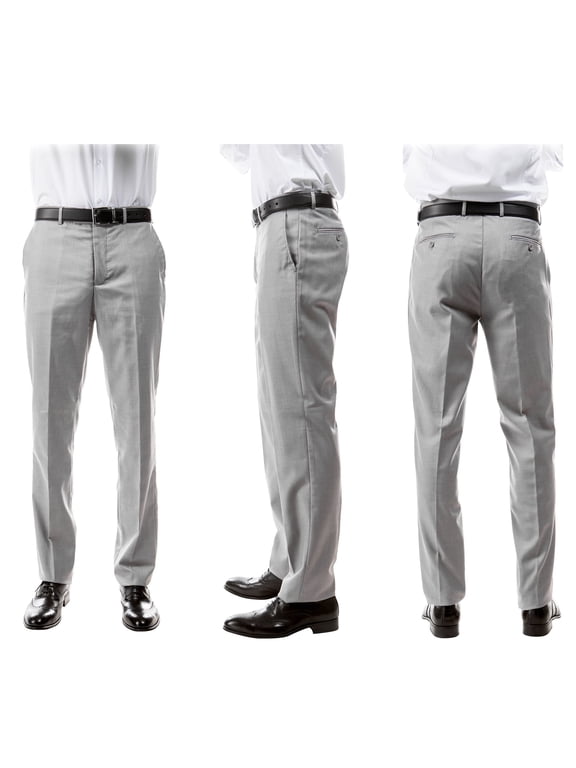 Men's 3-Pack of Light Grey Dress Pants by Azzuro