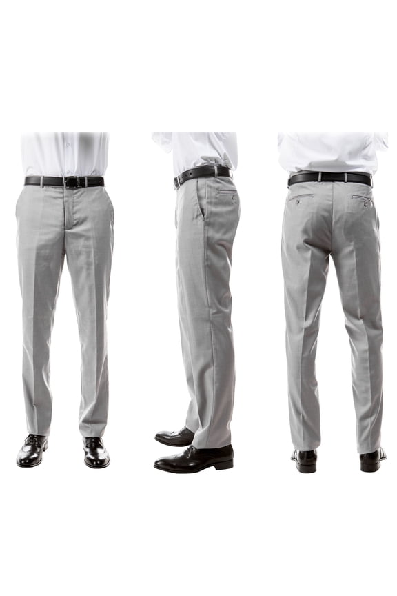 Men's 3-Pack of Light Grey Dress Pants by Azzuro
