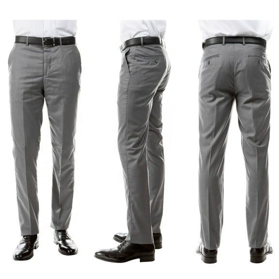 Men's 3-Pack of Mid Grey Dress Pants by Azzuro