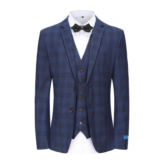 Men's 3-Piece Slim Fit Check Suit