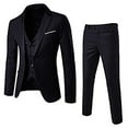 thumbnail image 1 of cllios Men's 3 Piece Slim Fit Suit Set, One Button Solid Formal Business Wedding Party Jacket Vest Pants Suit, 1 of 6