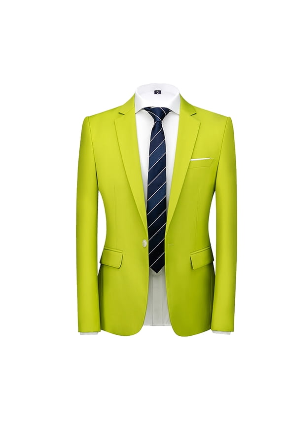 Men's 3-Piece Suit Set with Tie 2-Button Slim Fit Solid Blazer Jacket Vest Pants Business Wedding Party Suits