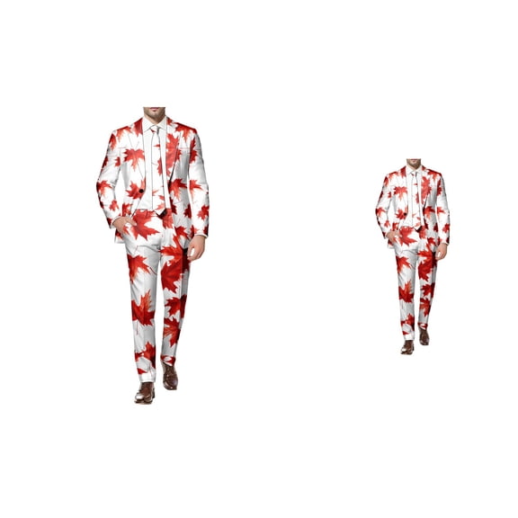 Men's 3 Piece Suit Slim Fit Floral Print Lightweight Blazer Vest Pants Set for Outdoor Activities Parties Gatherings All Seasons Wedding Tuxedo