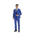 thumbnail image 1 of Men's 3 Pieces Suit Elegant Solid Two Button Slim Fit Single Breasted Party Blazer Vest Pants Set, 1 of 8