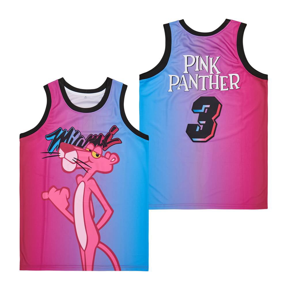 Men's 3 Pink Basketball Jersey Stitched Name Number Sports Fan