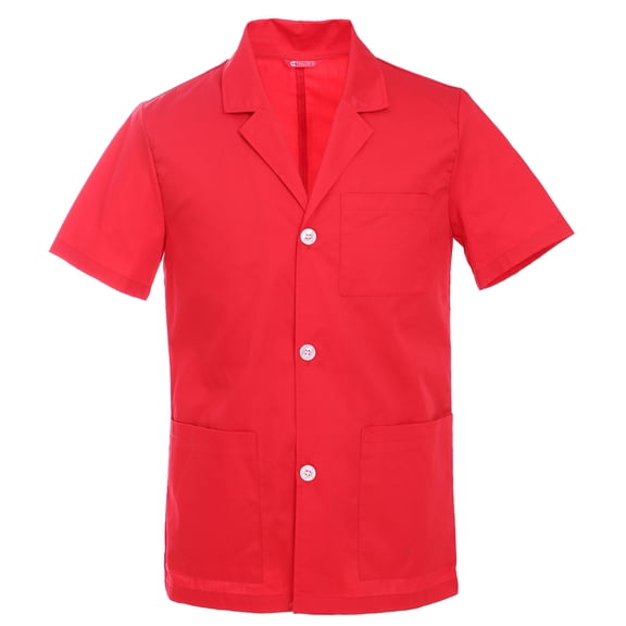 Men's 31 Inch Consultation Short Sleeve Lab Coat