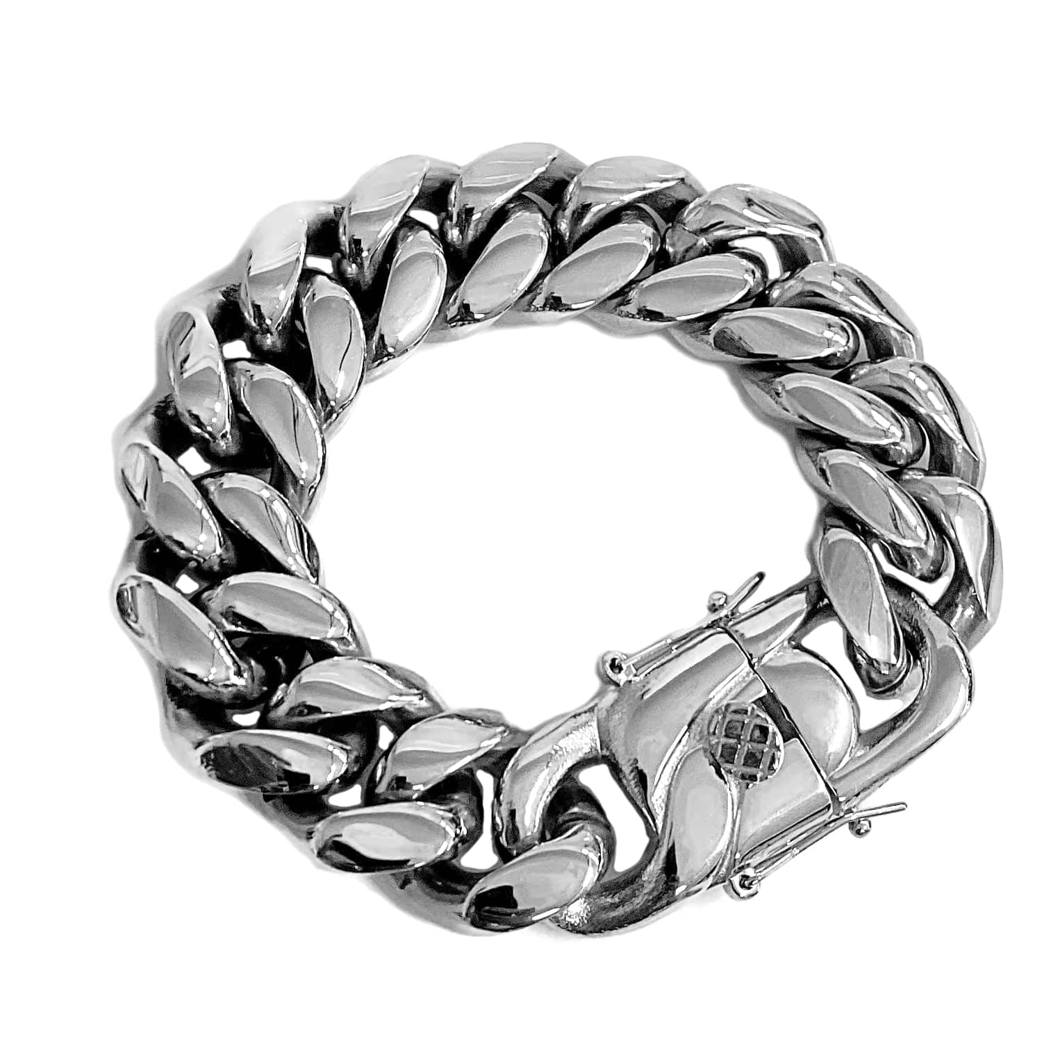 Men's 316L Stainless Steel Miami Cuban Link Heavy Solid Hip Hop Bracelet 22MM Thick 9.5"
