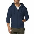thumbnail image 1 of Men's 320g Pure Cotton Terry Solid Color Sweater Hooded Zipper Jacket, 1 of 8