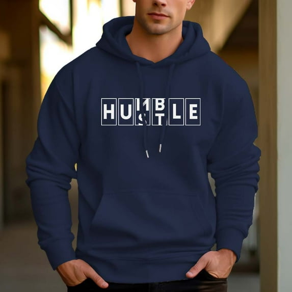 Men's 330g 100% Cotton Casual Pullover Drawstring Hoodie With Pocket-odometer pattern