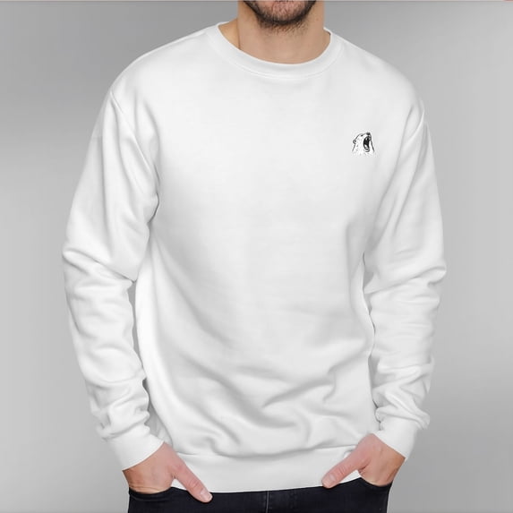 Men's 330g 100% Cotton Dropped Shoulder Crew Neck Sweatshirt-Bear