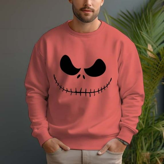 Men's 330g 100% Cotton Dropped Shoulder Crew Neck Sweatshirt-Grimace Pattern