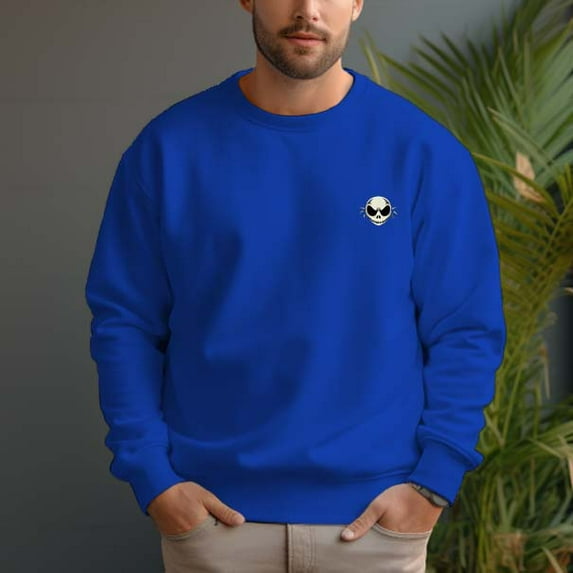 Men's 330g 100% Cotton Dropped Shoulder Crew Neck Sweatshirt-Grimace