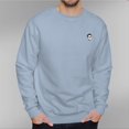 thumbnail image 1 of Men's 330g 100% Cotton Dropped Shoulder Crew Neck Sweatshirt-Men With Glasses in Smile, 1 of 15