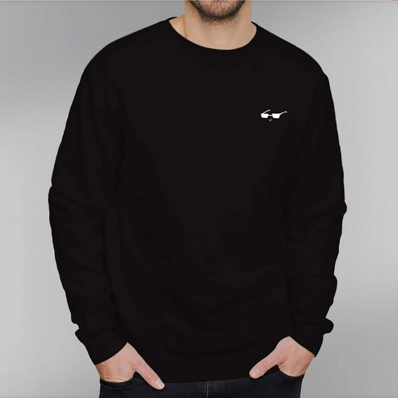 Men's 330g 100% Cotton Dropped Shoulder Crew Neck Sweatshirt-Sunglasses