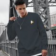thumbnail image 1 of Men's 330g 100% Cotton Emoji Pattern Dropped Shoulder Crew Neck Sweatshirt, 1 of 30