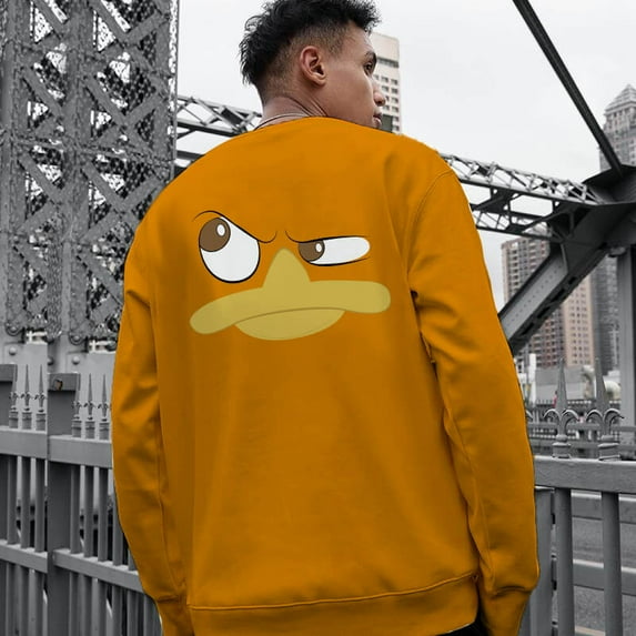 Men's 330g 100% Cotton Emoji Pattern Dropped Shoulder Crew Neck Sweatshirt