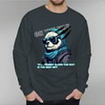 thumbnail image 1 of Men's 330g 100% Cotton Panda Pattern Dropped Shoulder Crew Neck Sweatshirt, 1 of 15