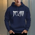 thumbnail image 1 of Men's 330g 100% Cotton Pattern Terry Dropped Shoulder Hoodie-DCLXVI, 1 of 15
